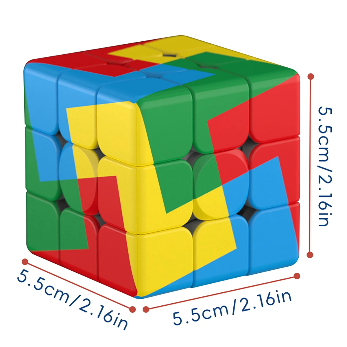 المكعب السحري 3x3x3 سريع تويست الأشعة فوق البنفسجية المطبوعة أربعة ألوان طاحونة الإجهاد تخفيف لغز لعبة المهنية لعبة أطفال هدية