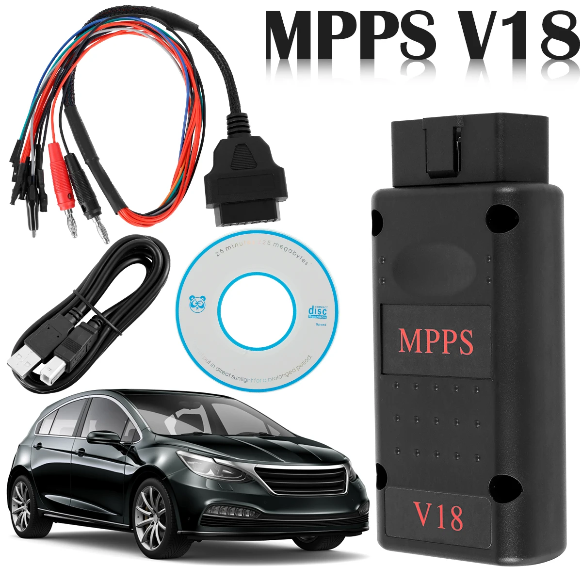 Best V22 MPPS V22.2.3.5 ECU Chip Tuning Tool MAIN+TRICORE+MULTIBOOT with Breakout Tricore Cable ECU Flasher Better than mpps V18