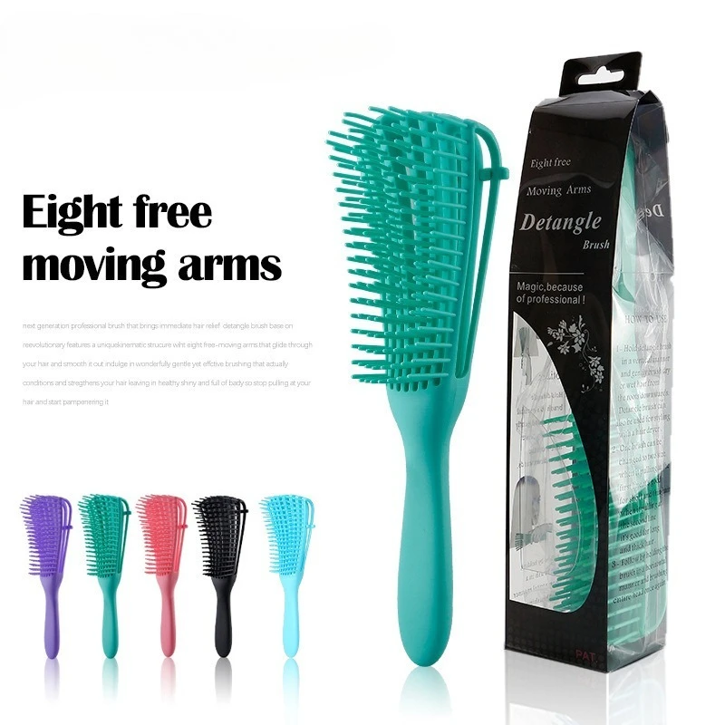 Entwirrbürste, multifunktionale Entwirrbürste für lockiges Haar, dickes Haar, Oktopus-Haarbürste für Damen und Herren, Salon