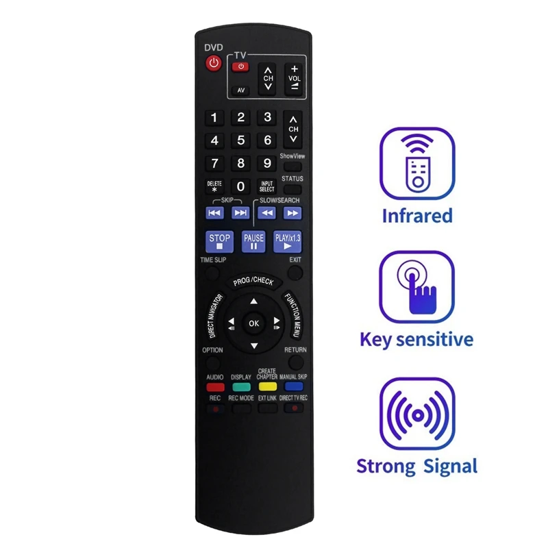 Replace N2QAYB000236 Remote Control For Panasonic DVD Recorder Showview DMR-EX85 / DMR-EX87 / DMR-EX8