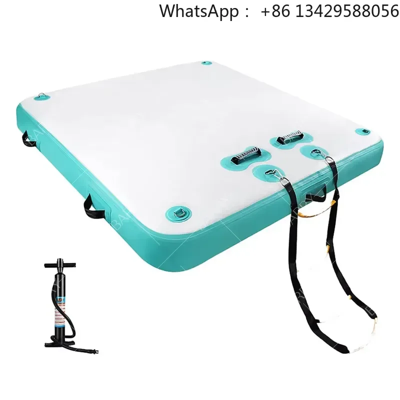 Factory Price Inflatable Water Floating Island Dock Fishing Pontoon Boat Water Mat Float Platform Yoga Mat Water Play