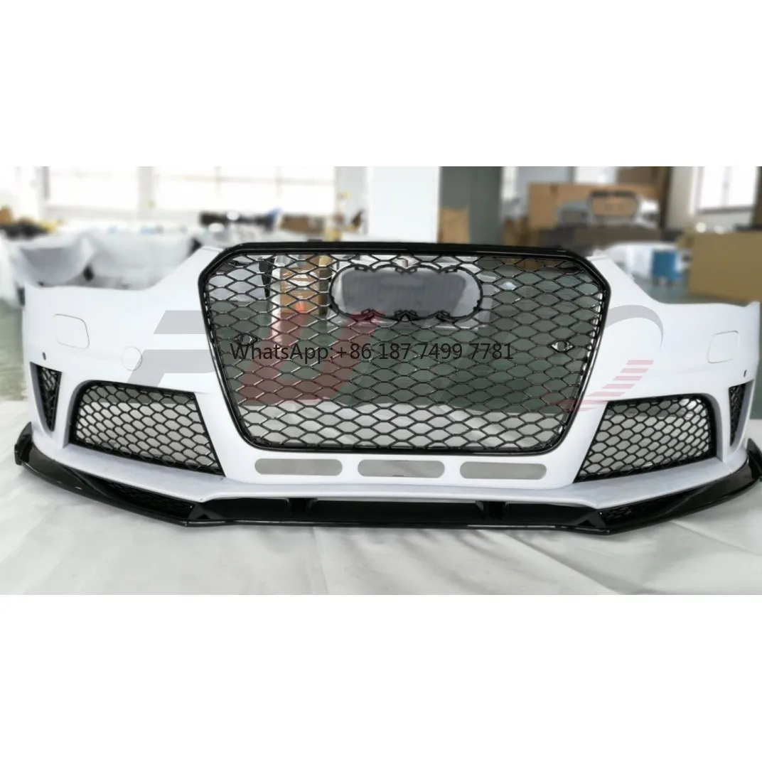

Car Bumper Modified PP Material Wide Car Body Kit for . A4 2013-2016 Upgrade to RS4 with Front Bumper and Front Lip