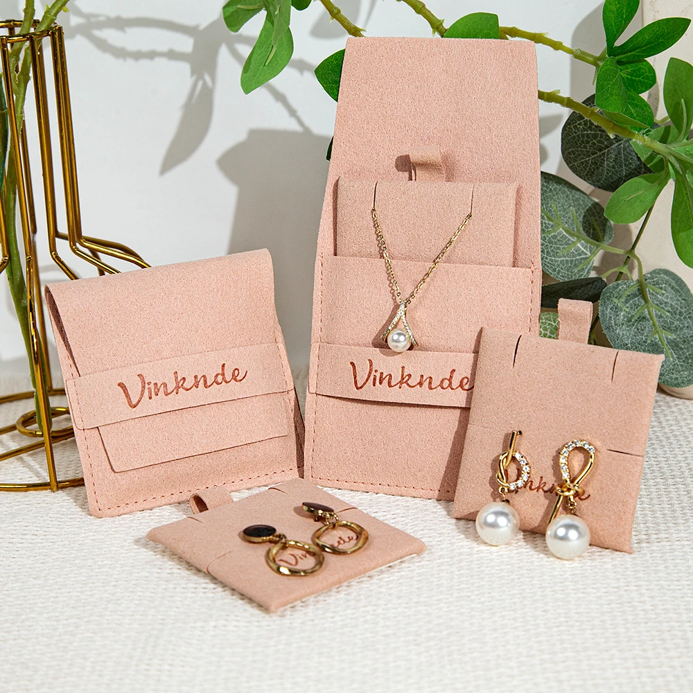 

Элегантный конверт для хранения ювелирных изделий, бархатные мешочки из микрофибры для ювелирных изделий, серьги, кольца, подарочный органайзер, индивидуальный логотип с подставкой для карт