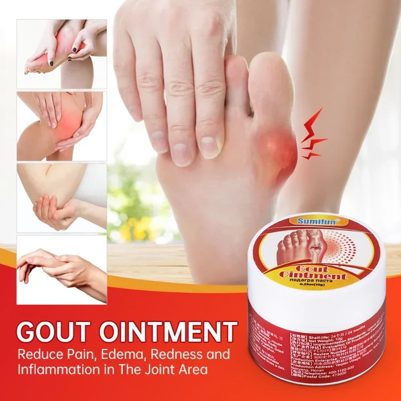 Gout Treatment Cream Arthritis Rheumatism Ointment Muscle Joints Toes knees Swelling Pain Relief Medical Plaster joint care