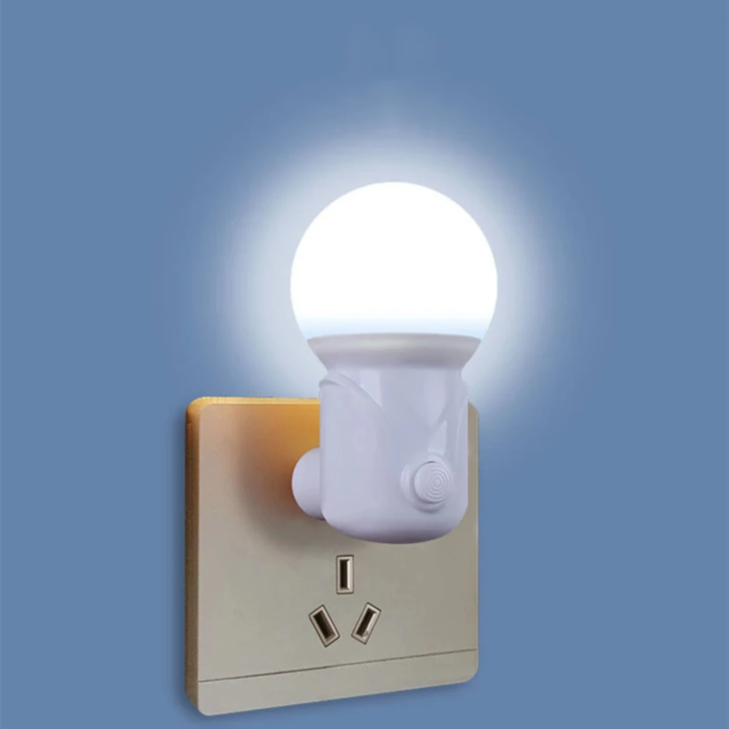 Energy-saving Cute LED Plug-in 2-color Baby Nursing Night Light for Bedroom Perfect for Corridor, Balcony, and Eye Care Provides