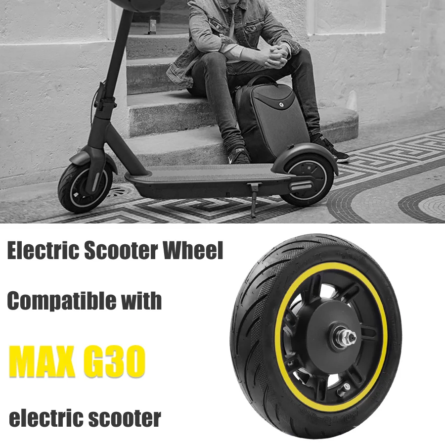 Electric Scooter Wheel For Ninebot Max G30 G30D Kickscooter 10inch Front Wheel Hub with Vacuum Tire Assembly Spare Parts