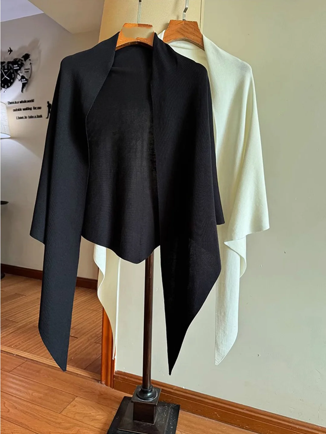 軽量ニット三角スカーフ-レディース-秋の新作-高級感-日焼け対策-カウルネック-アウターウェア-おしゃれなアクセサリー