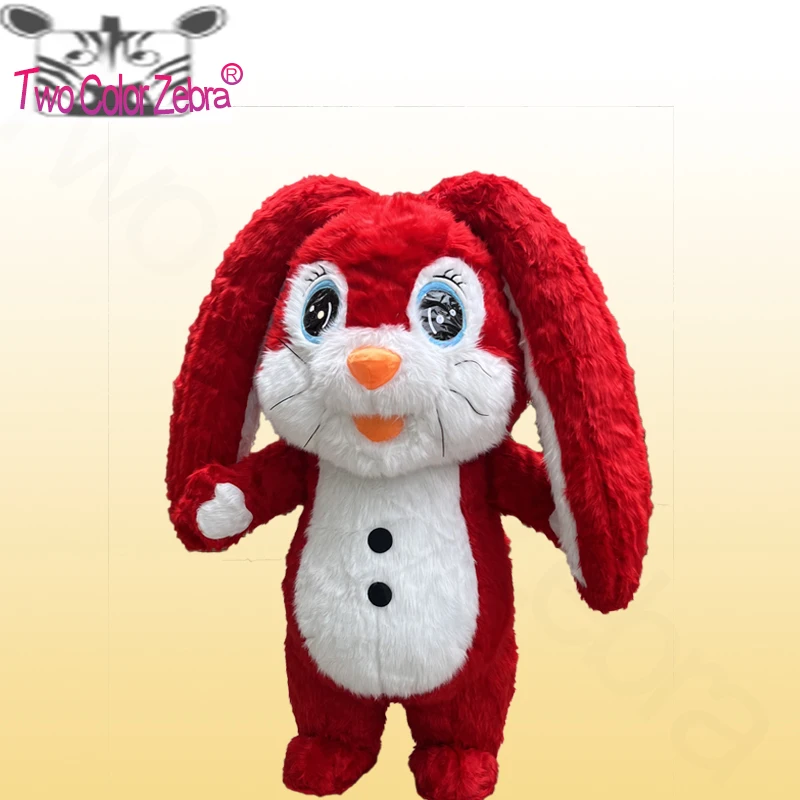 2.6m Easter Rabbit Inflatable Costume Plush Doll Mascot Cosplay Costume Full Body Inflatable Costume Set Party Anniversary Wed