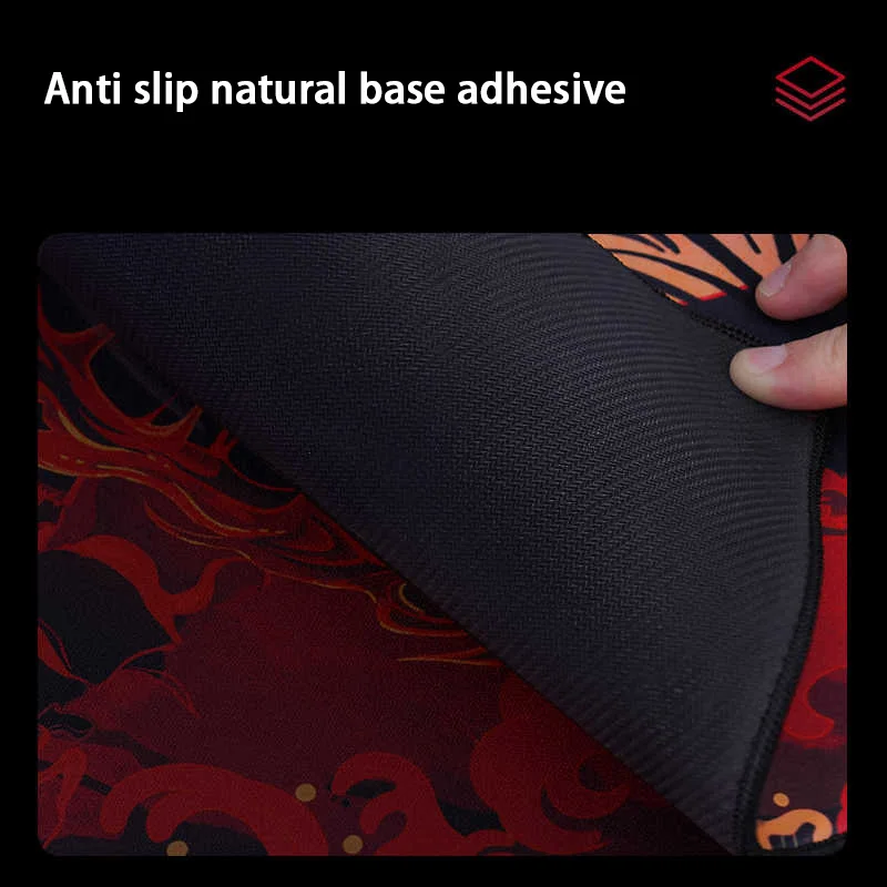 New Esports Mouse Pad Fearless Contract Game Large Keyboard Mousepad Computer Desk Mat Stitched Edge Non-Slip Base Office Home