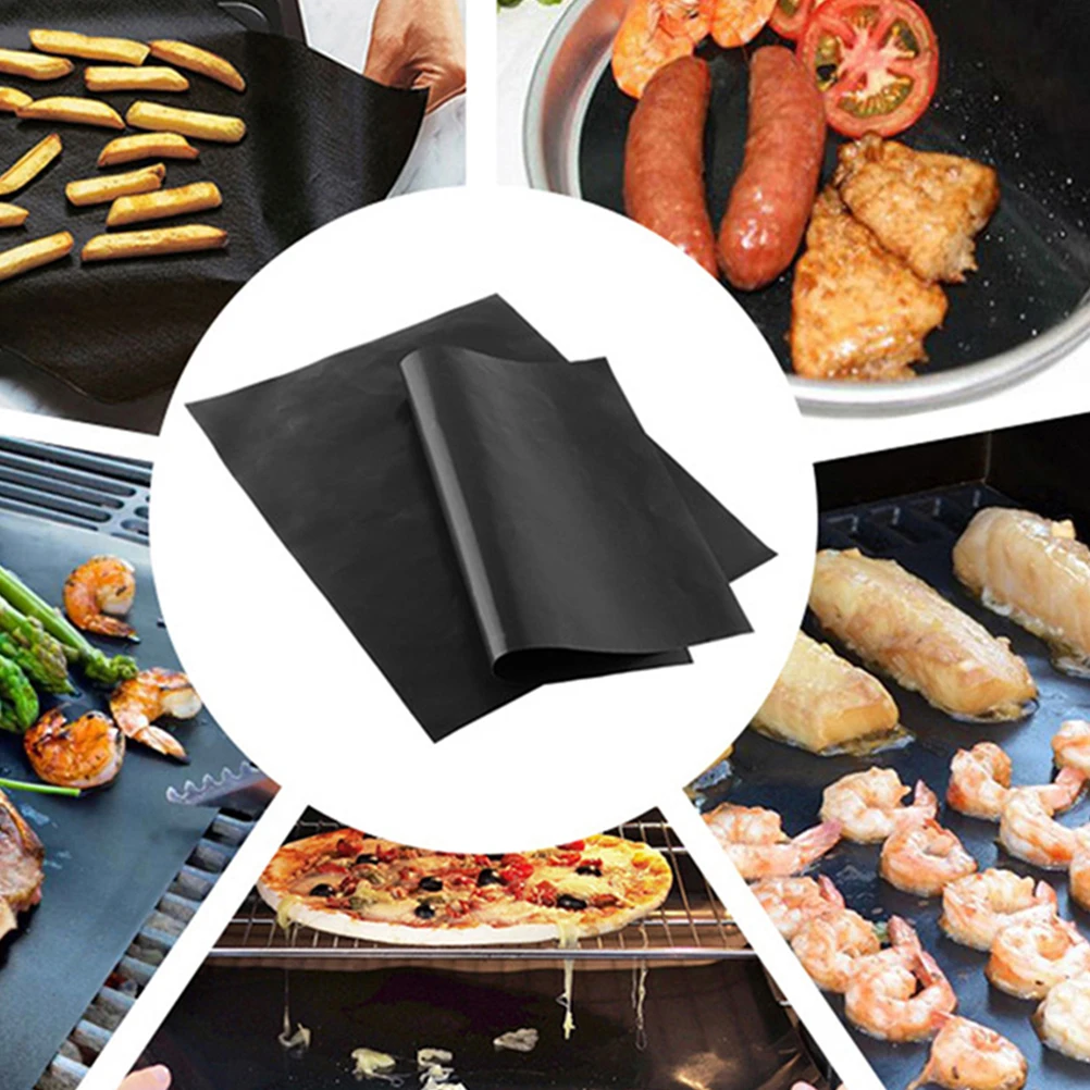 

2 PCS Barbecue Mat Heat Resistant Heavy Duty Grill Mats for Outdoor Baking Pad BBQ