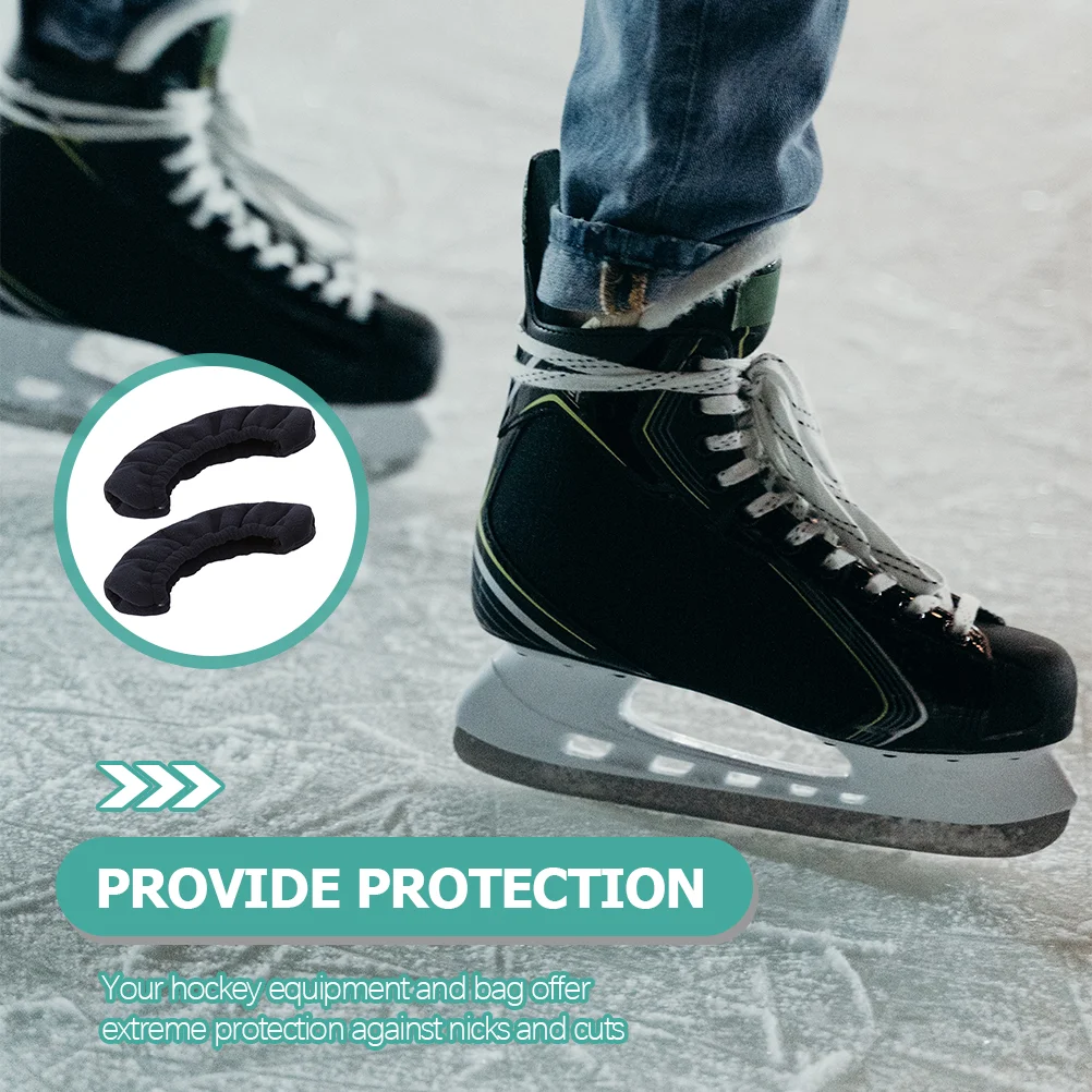 Skate Cover Board Ice Skating Protectors Black Flannel Hockey Skates Blades Child