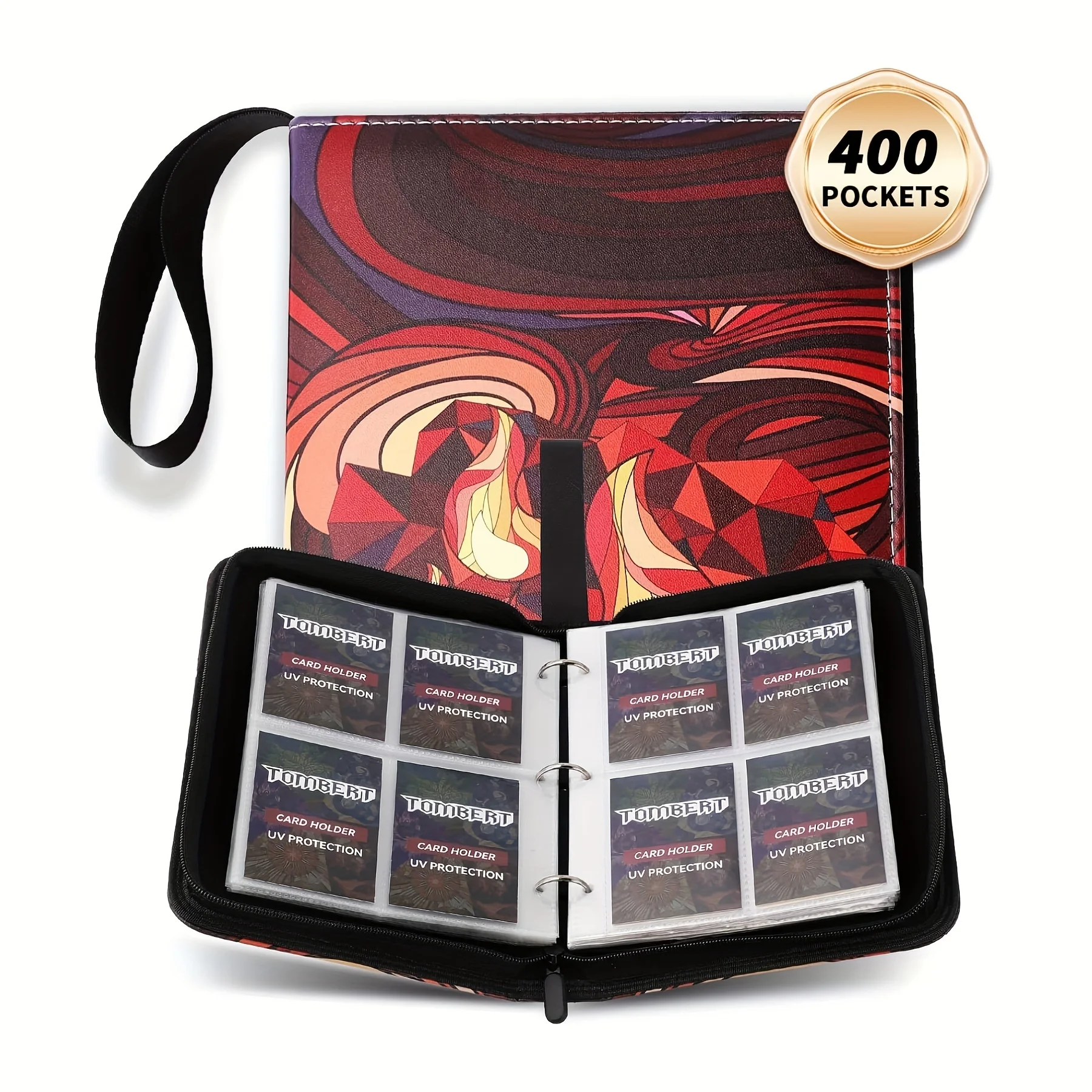 TCG Cards Binder Compatible with MTG Trading Cards, 400 Cards Capacity, Card Holder Album for PTCG Cards, Sports Cards