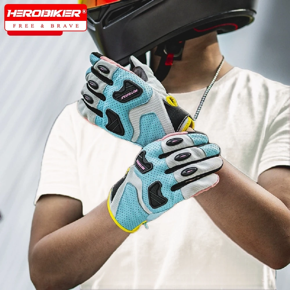 

Motorcycle Gloves For Autumn And Summer Anti Fall Off-road Racing Men's And Women's Breathable Touch Screen Gloves
