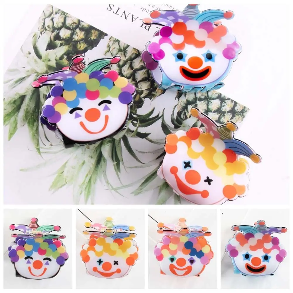 Elegant Joker Clown Hair Claw Colorful Acrylic Ugly Doll Shark Clip Headwear Ponytail Holder Cartoon Hair Clips Party