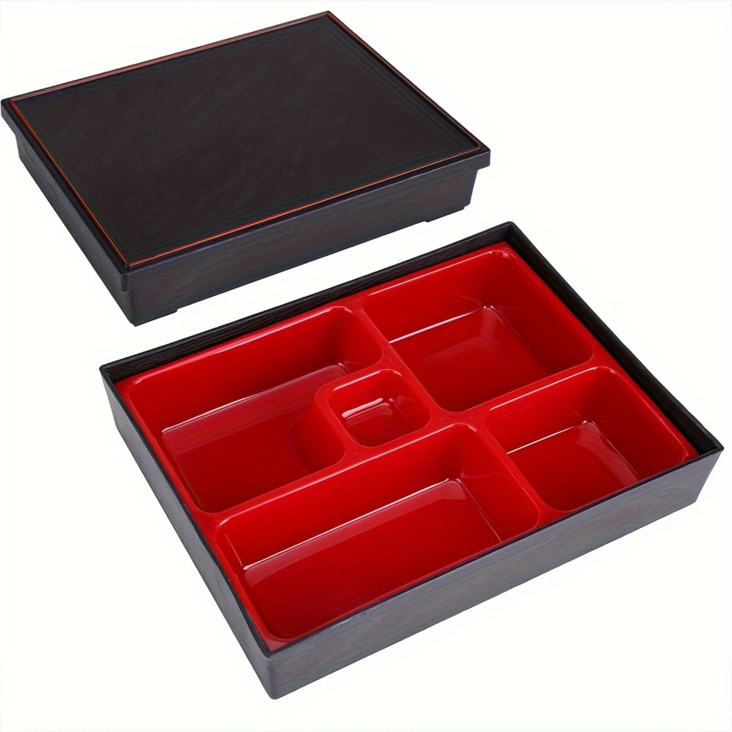 Caja de comida, loncheras portátiles, contenedor de comida Bento, caja de madera de estilo japonés, contenedores de comida para Picnic de oficina, fiambrera, con el