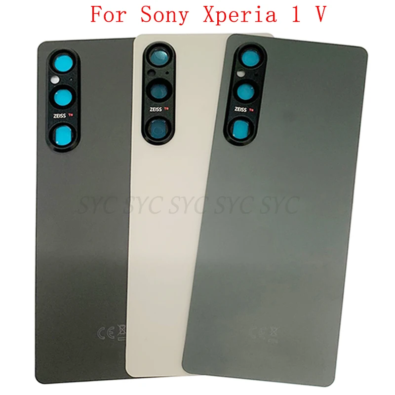 Back Cover Rear Door Housing Case For Xperia 1 V Battery Cover with Camera Lens Repair Parts