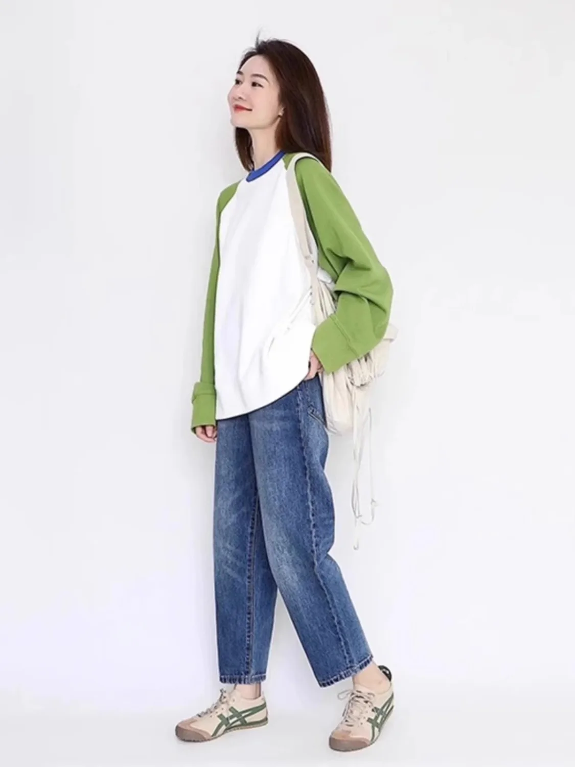 

Толстовки, женская одежда, тренд, осень 202, утолщенные свободные в полоску для поездок на работу, нежная, устойчивая к текстурам