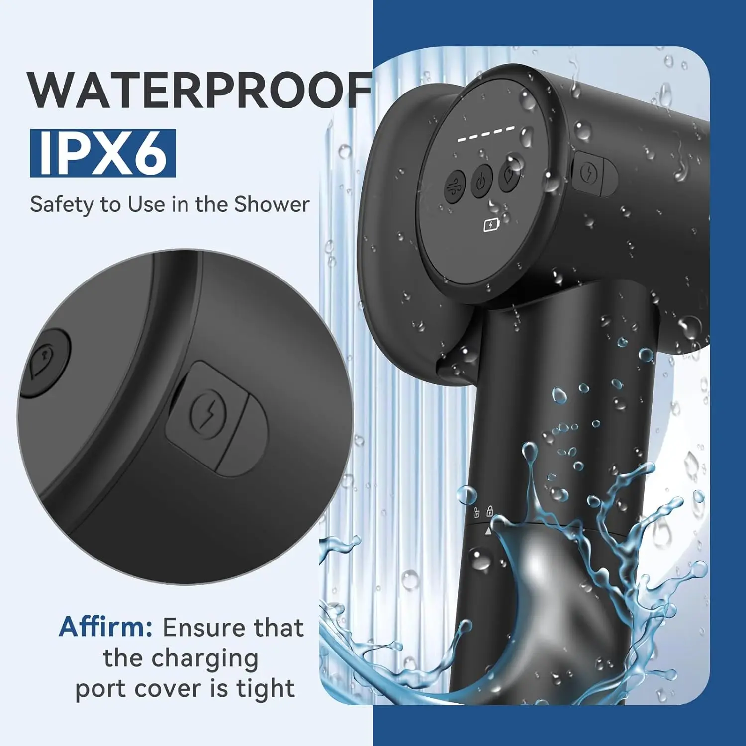 Mornwell D52 Irrigatore Orale USB Ricaricabile Dentale Getto D'acqua Acqua Flosser Portatile 300ML Serbatoio di Acqua Impermeabile Detergente per Denti