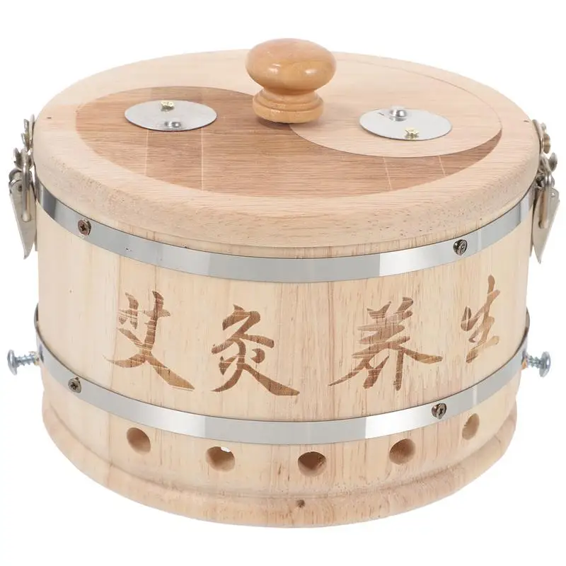 Traditional Chinese Moxibustion Box Wooden Moxibustion Box Moxibustion Burner Box Moxa Stick Burner For Beauty SPA Massage