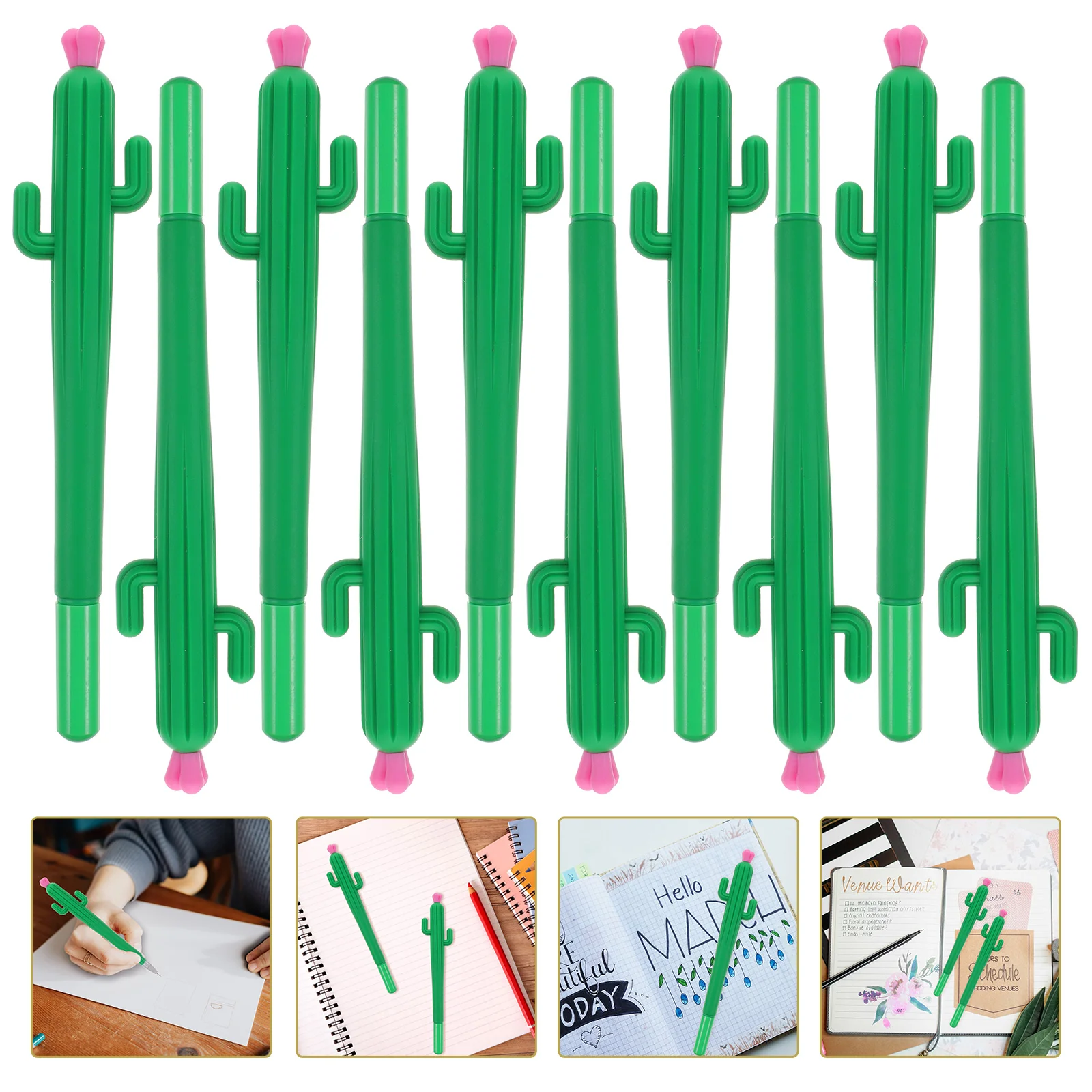 10 Pcs Pens Cactus Water Based Party Writing Creative Unique Student Office Students Stationery Green for Child