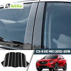 Glossy Black Carbon Fiber Window Door Deal B C Pillar Post Cover Sticker For Mazda CX-5 CX5 KE 2012-2016 2013 2014 2015