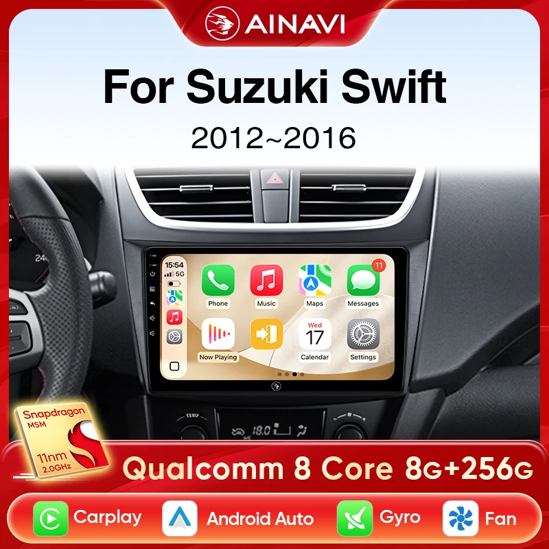 

Автомагнитола Ainavi 2DIN для Suzuki Swift 4 2011-2017, радиомагнитола для авто Android, 4G Wifi GPS DSP 48EQ