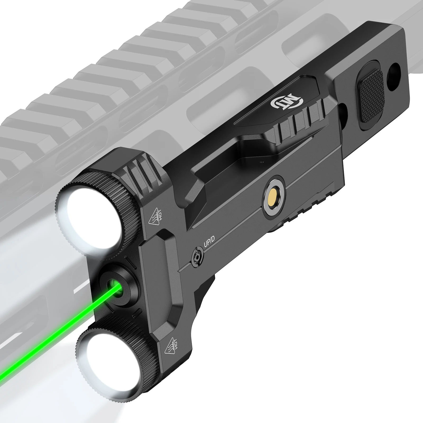 EZshoot 1600 التجويف بندقية التكتيكية مصباح يدوي أحمر/أخضر الليزر البصر كومبو الانظار قابلة للشحن مصباح ليد للصيد M-السكك الحديدية