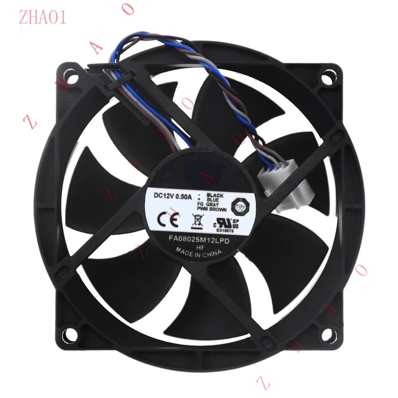 Z   1X for CoolerMaster 804057-001 12V 0.50A 80*25mm 4pin PWM Cooling Fan FA08025M12LPD