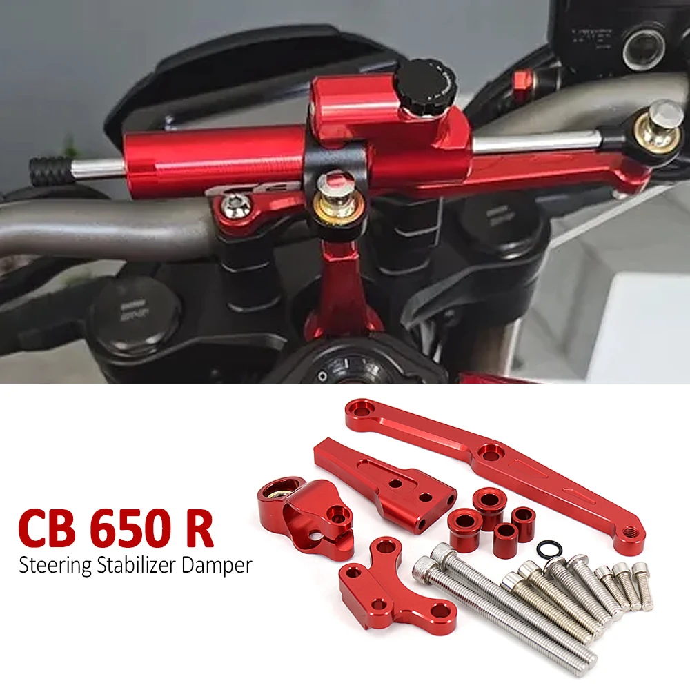 

Motorcycle Accessories Steering Damper Linear Stabilizer Bracket Mount Support Kit For Honda CB 650R CB 650 R CB650R 2018-2024