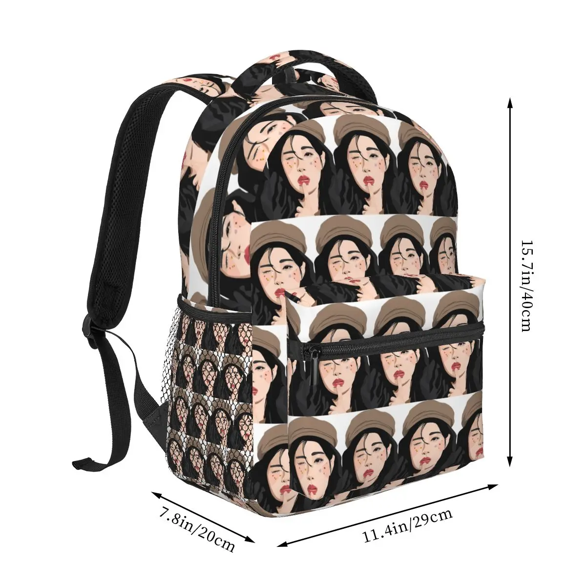 Chuu In A Stunning Vector Digital Portrait. Backpack Hot Sale Daypack Large Capacity Children BookBag School Bag Shoulder Bags
