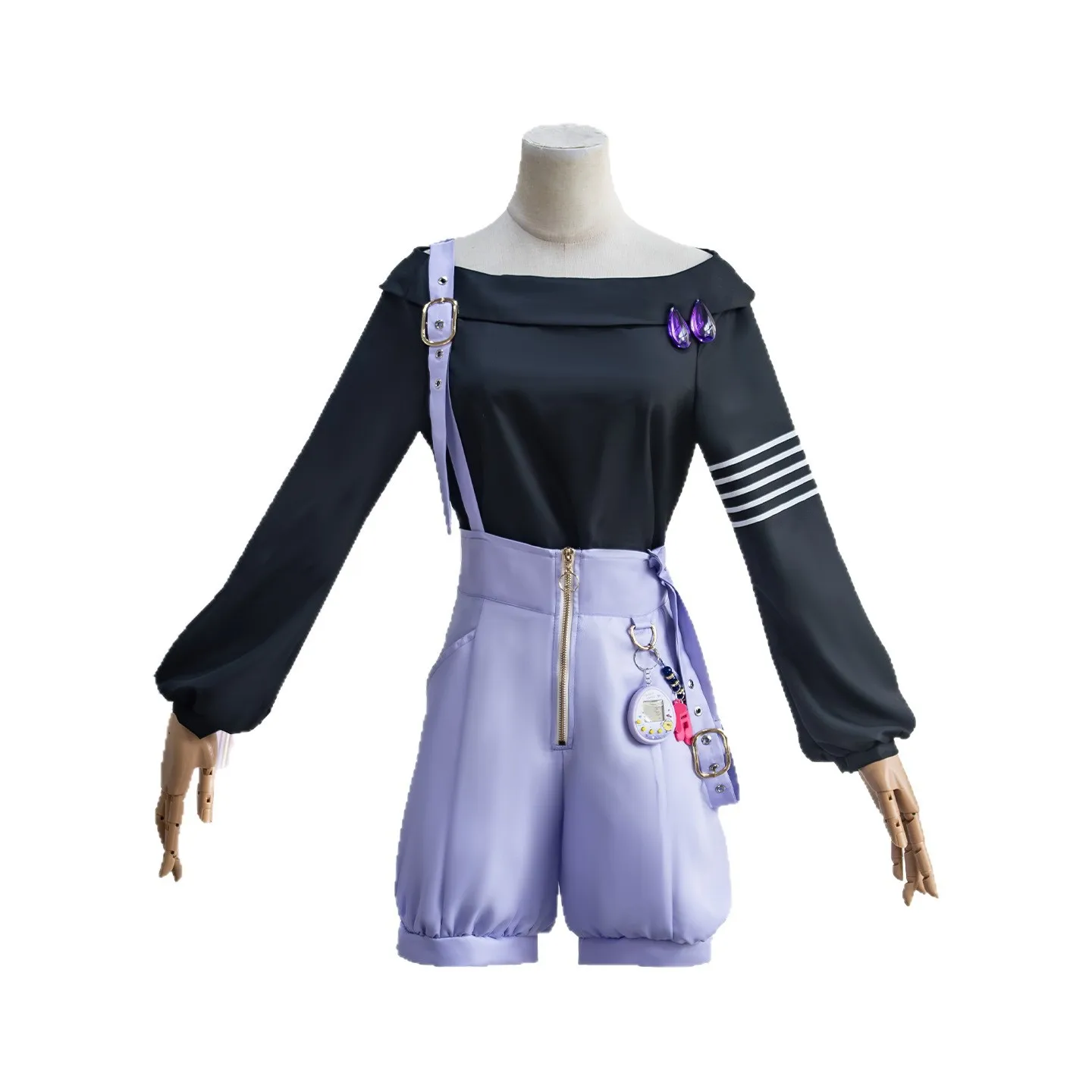 Project Sekai: Colorful Stage Feat PJSK Shiraishi An Cosplay Costume Top Overalls Casual Wig Halloween Anime Convention Costume