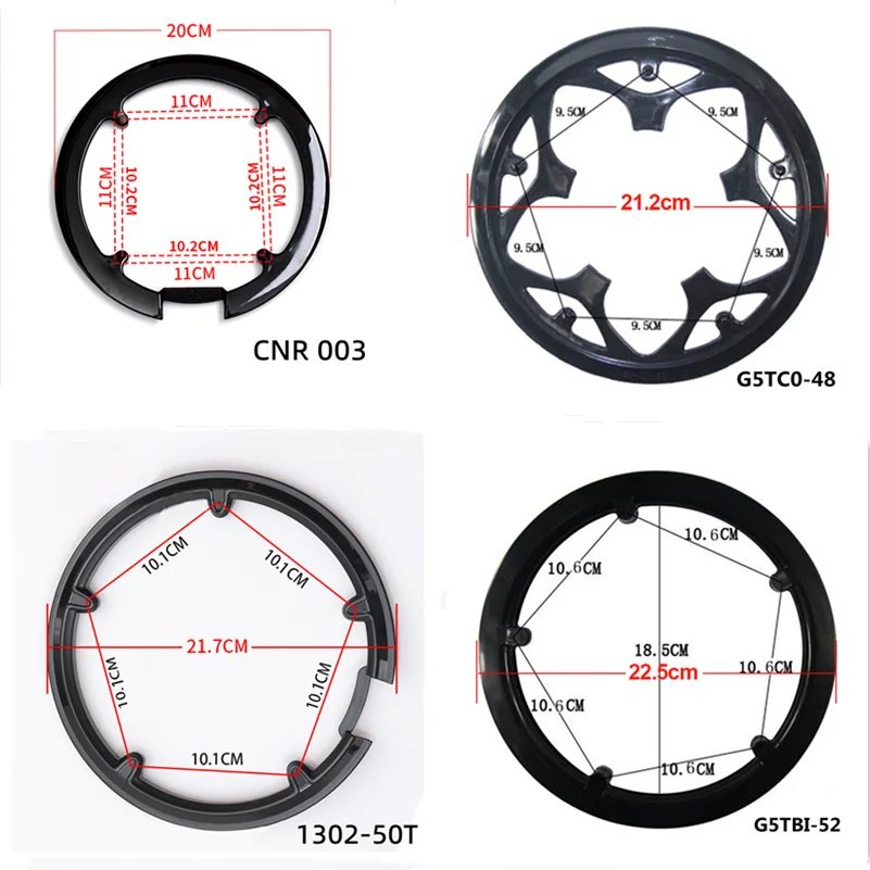 MTB Road Bicycle Sprocket Protection Crankset Crank Guard Protector Bike Chain Wheel Ring Protective Cover 32 42 44 46 48 50 52T