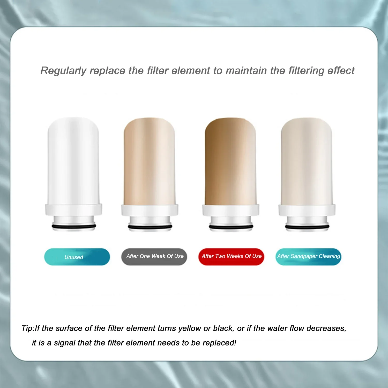 10 مستوى الترشيح الحنفية تصفية المياه صنبور المياه تصفية قابل للغسل السيراميك خرطوشة الترشيح صنبور تنقية المياه #5