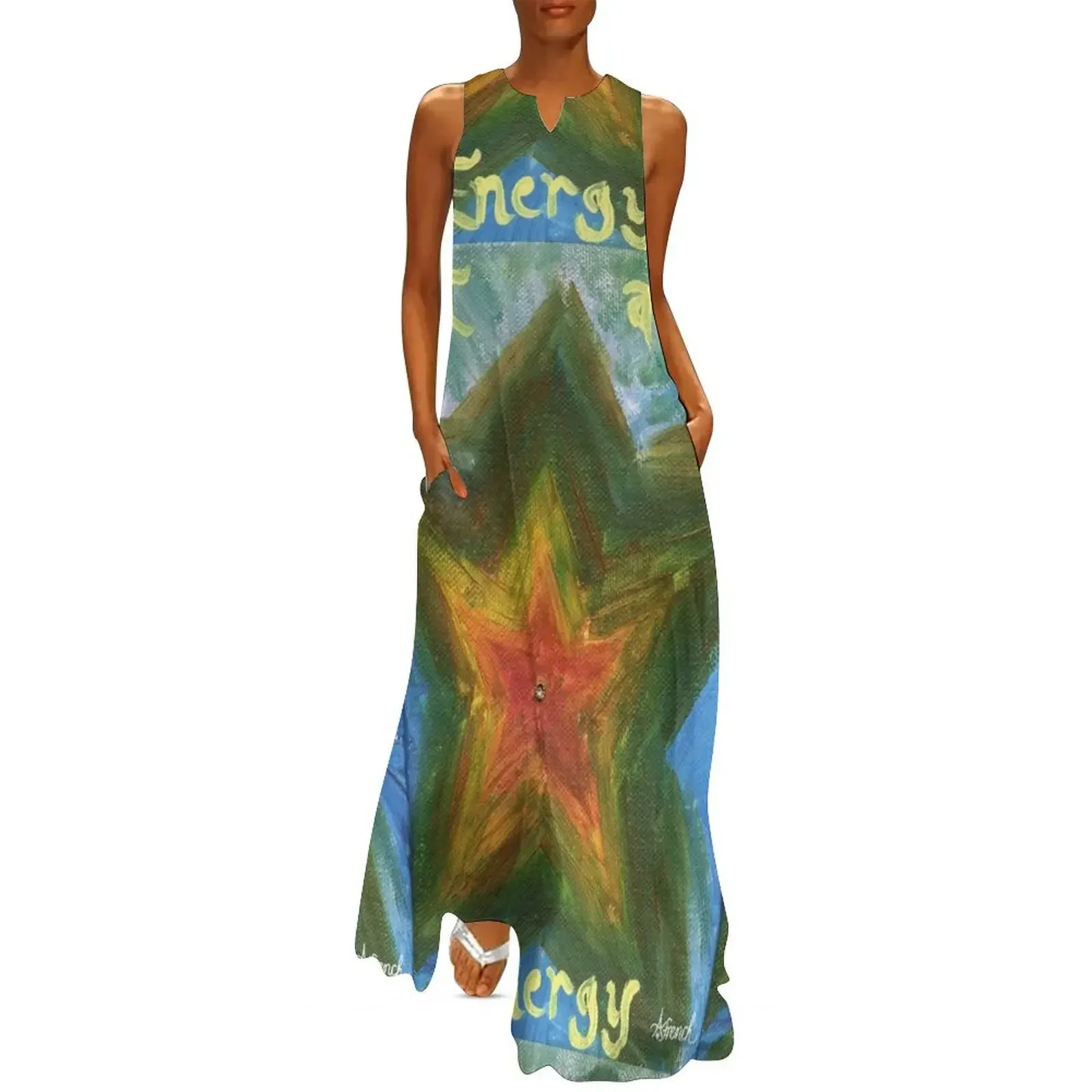 

I Am Energy Long Dress dress for women summer women's dress 2025 Women long sexy for women