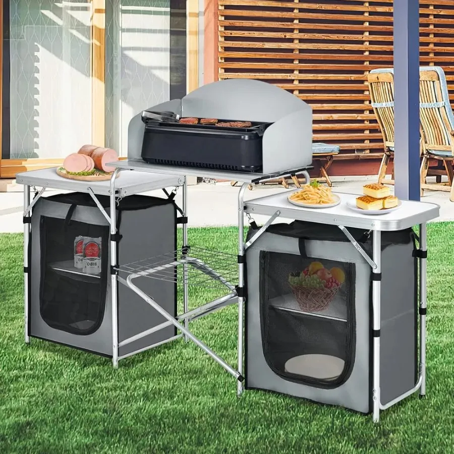 

1PC Folding Camping Table with Storage Organizer