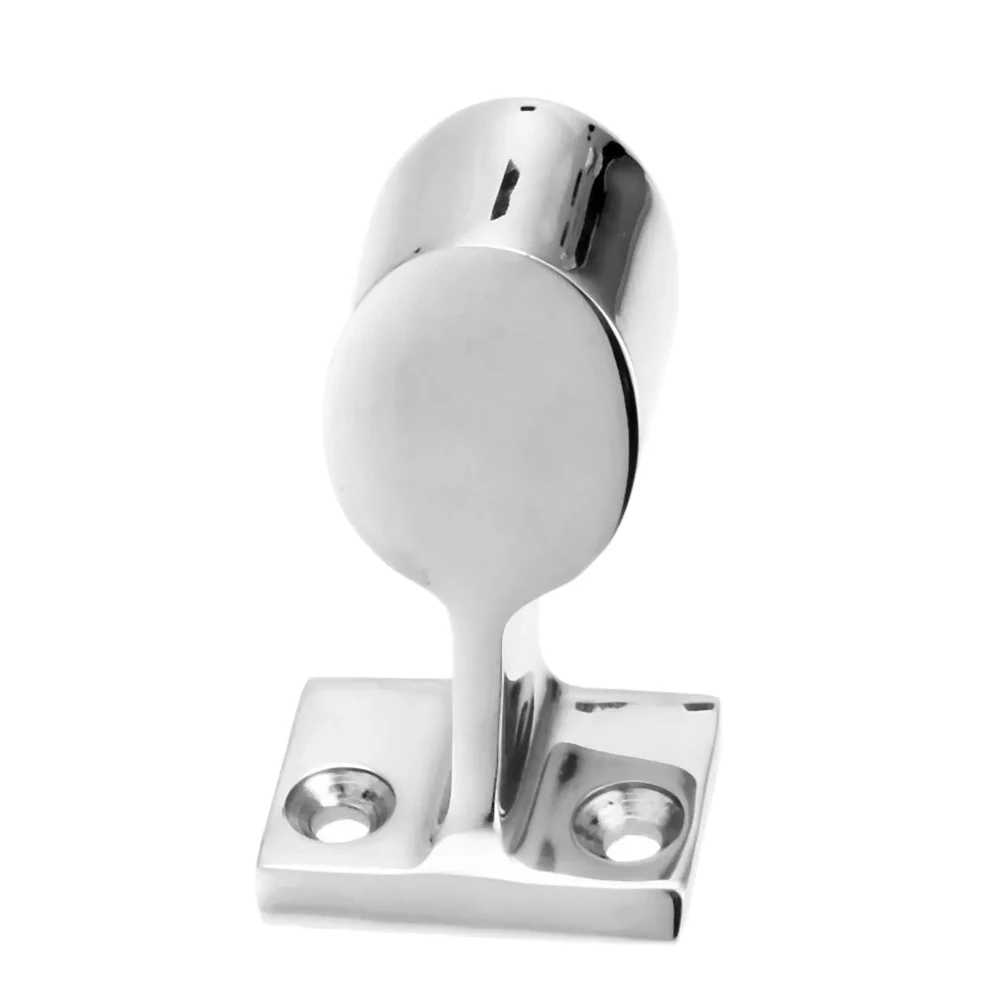

2Pcs Marine Boat 1" 25mm 60 Degree End Base Stanchion Hand Rail Fitting Silver 316 Stainless Steel