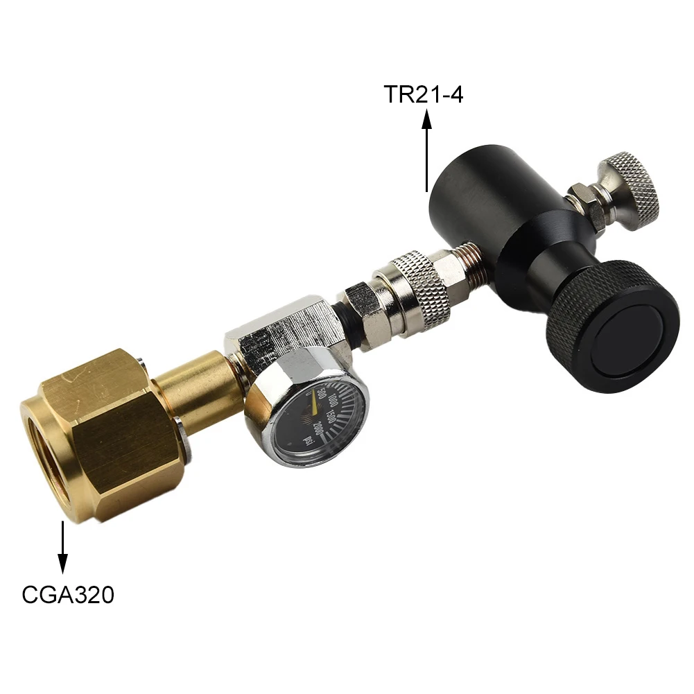 Gas Cylinder Filling Adapter Tubeless Inflatable Connector TR21-4 To W21.8-14 Thread For Cylinder Tank Refill Adapter