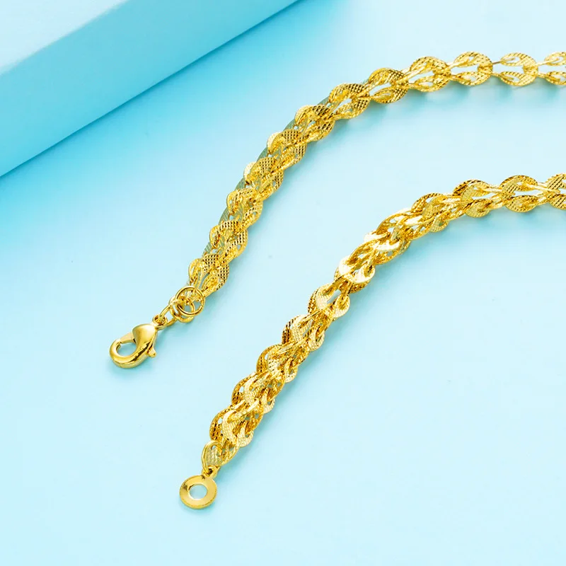Auspicious Premium Gift Gold Necklace For Women 24K Gold AU999 Lucky phoenix symbol as elegant high-end festival gift for ladies