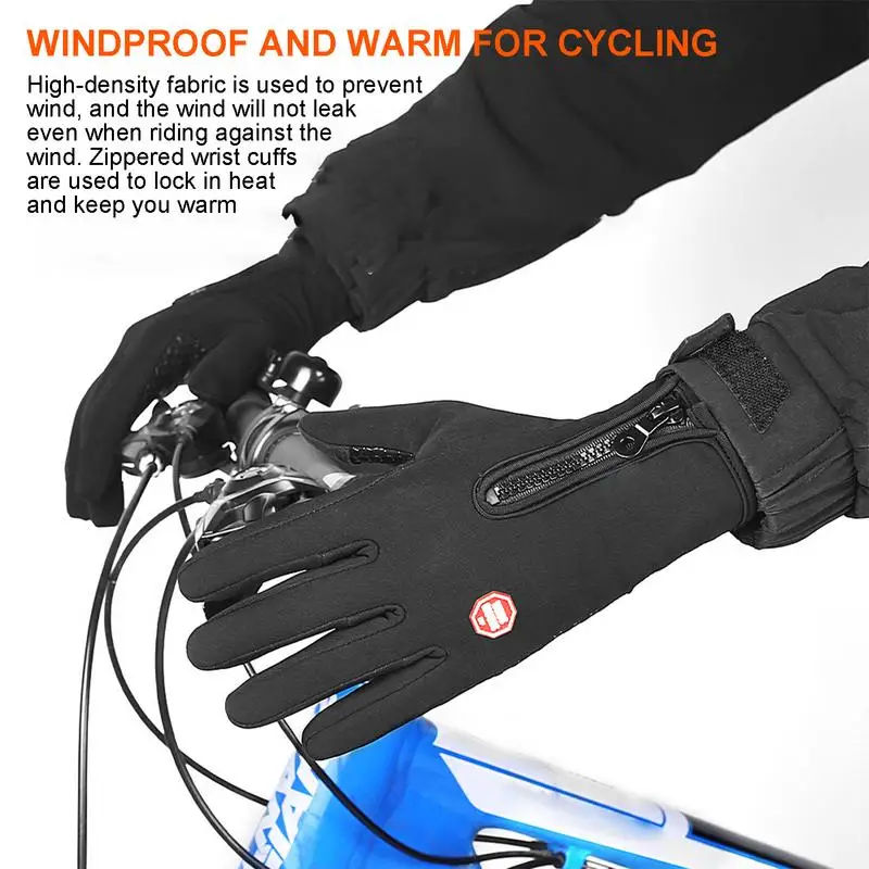 Guante con calefacción USB para hombre y mujer, guantes térmicos eléctricos con pantalla táctil, resistentes al agua, resistentes al viento, para ciclismo y motocicleta