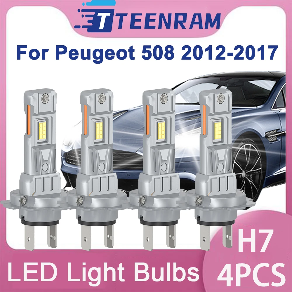 

H7 6000K Супер яркий 150 Вт 3570 CSP Дальний ближний свет переднего автоматического освещения Сменный комплект для Peugeot 508 2012 2013 2014 2015 2016 2017