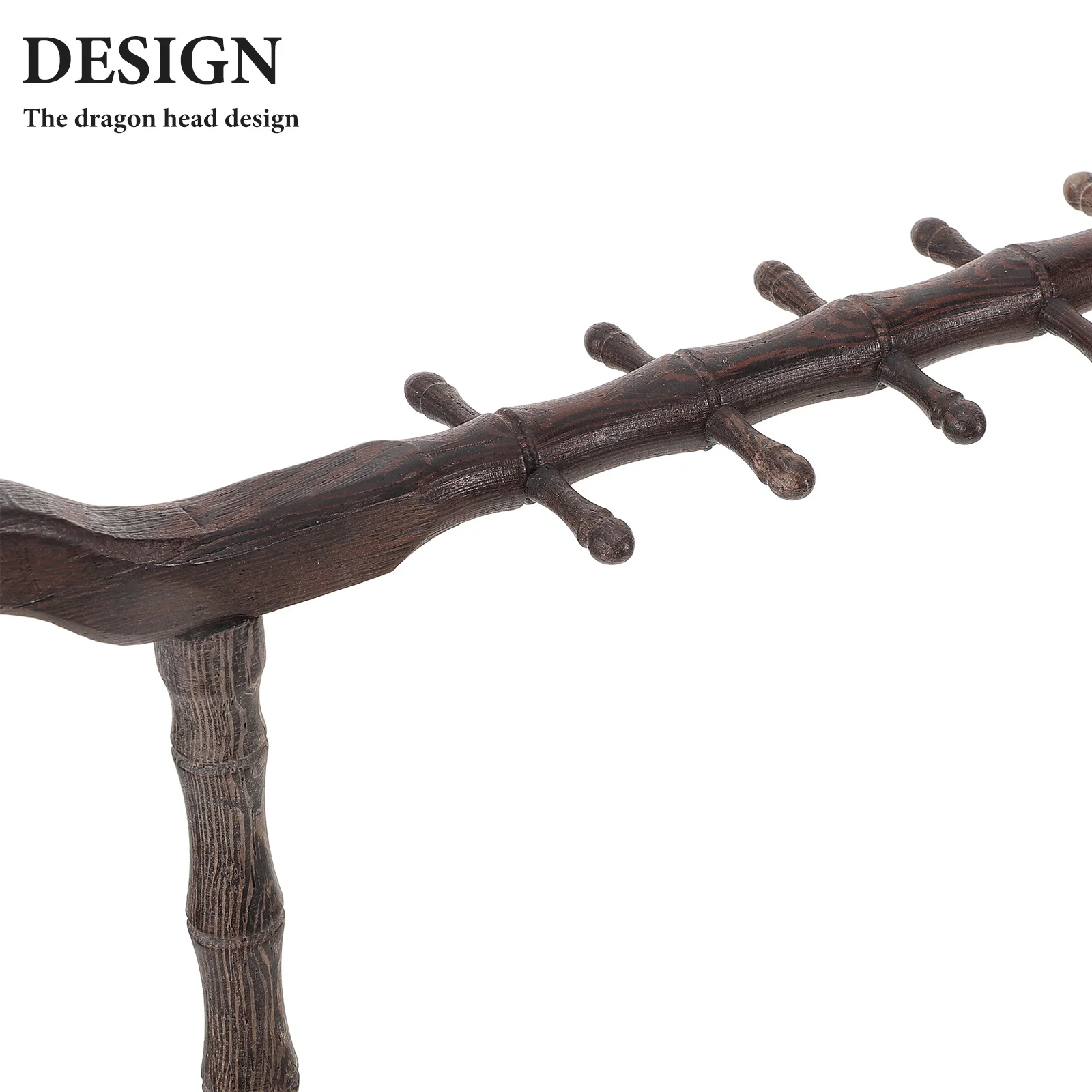 

Bamboo Brush Pen Holder with Dragon Head Design 12-Slot Calligraphy Brush Rack for Desktop Organizer Storage Home Office Decor