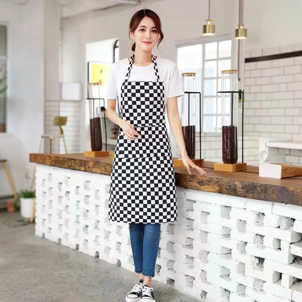 Waterproof Kitchen Apron For Restaurant Staff Cooking Bib Uniform Chef Serving Work Wear Oilproof Durable Textile Cover
