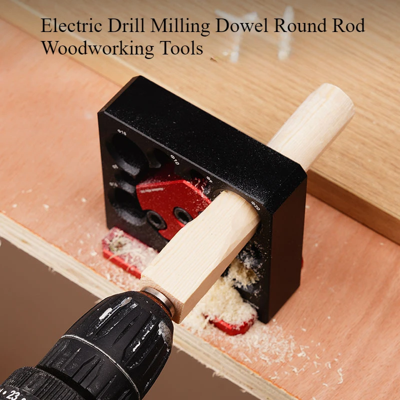 8 Holes Dowel Maker Jig Kit 8mm-20mm Adjustable Electric Drill Rounder Wooden Stick/Round Rod Maker Round Rod Auxiliary Tool