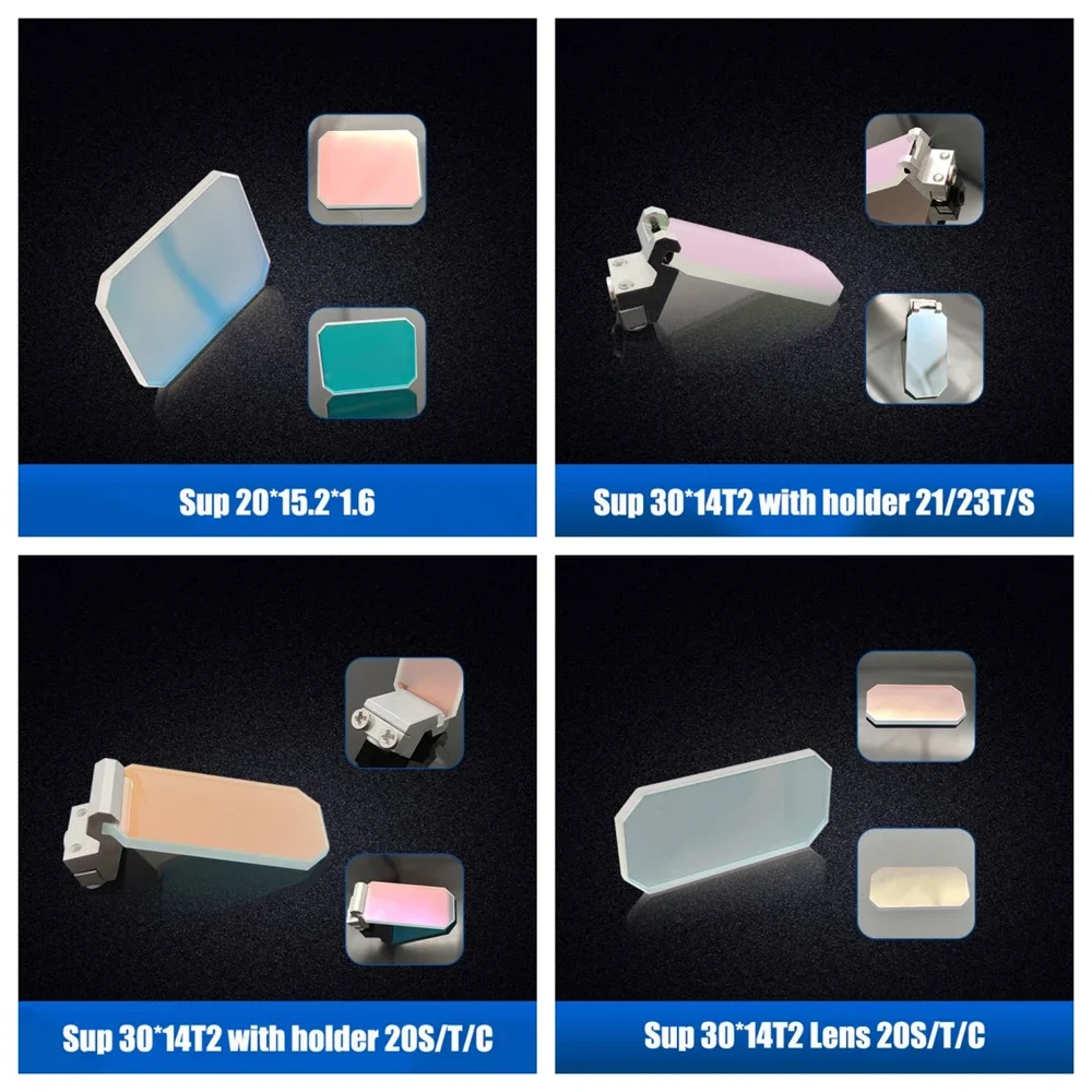 Praylee Laser Reflecting Lens For SUP 30*14 T2 With Holder 21T/S 23T/S Qilin 30x14x2mm WSX 27*14*2 Laser Welding Machine Head
