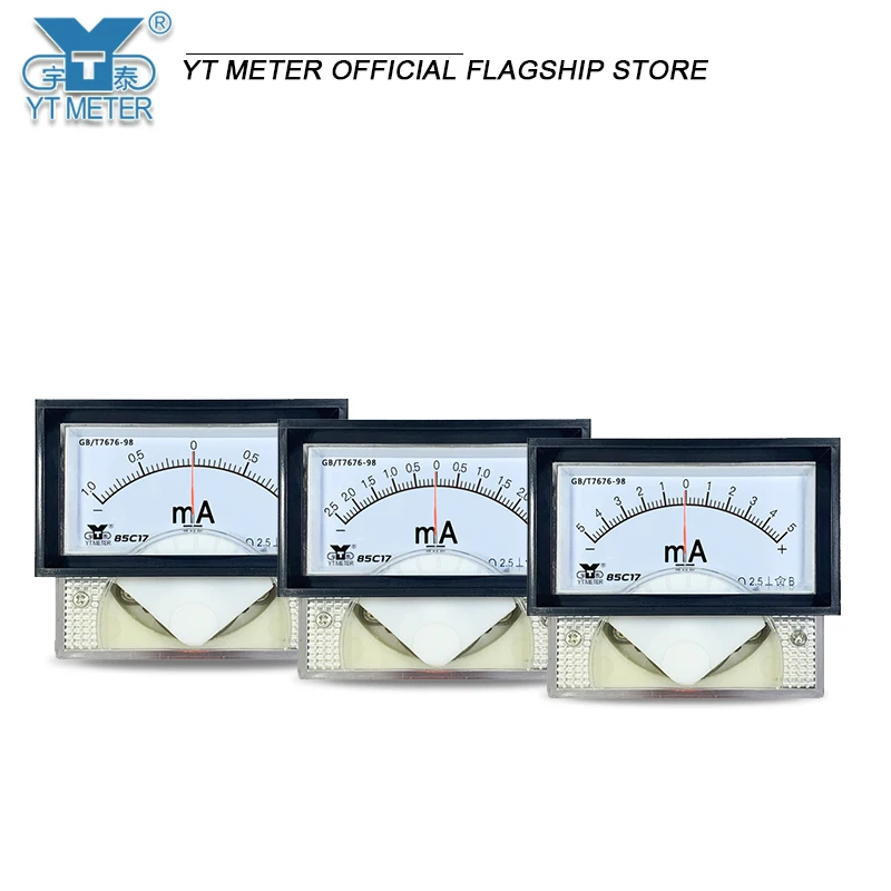 85c17 positive and negative milliammeter ± 1ma 20ma 30ma 50ma pointer dc bidirectional Ammeter 49 * 70mm