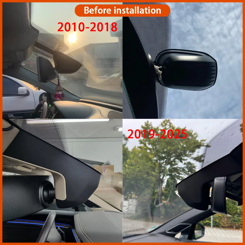 for Volkswagen VW Touareg 7P CR 2010-2025 Video Recorder 4K Lens DVR Dash Cam Wifi Camera 170° Wide Angle Loop Recording