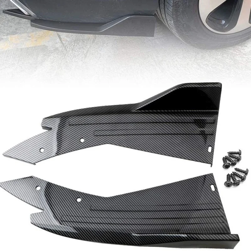 

2x Car Rear Bumper Fin Canard Splitter Diffuser Valance Spoiler Lip Accessories