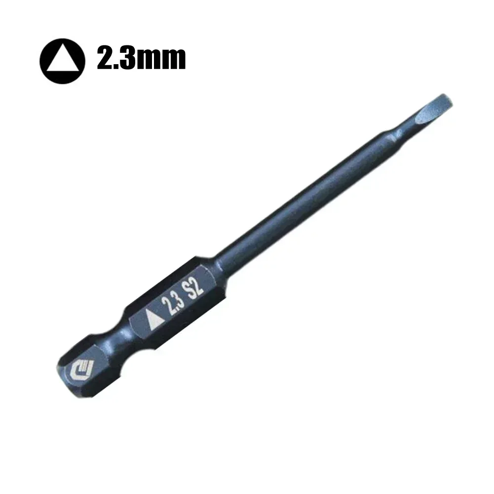 Imagem -03 - Chave de Fenda Triangular Bit Magnético Preciso 1.8 2.0 2.3 2.7 mm 6.35 mm Hex Haste para Chave de Fenda Elétrica Broca Ferramentas Elétricas pc