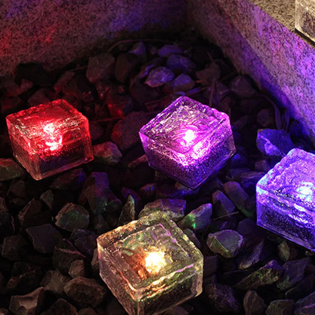 

2pcs Lights for Outdoor Garden Pathway Automatically On at Dusk Off at Dawn Solar Floor Tiles Landscape Lighting