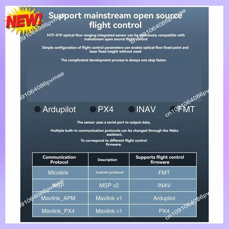 T24C Micoair MTF-01P capteur de débit optique et Lidar pour drones UAV Module de positionnement intérieur Module de Navigation Micolink-MTF-01P
